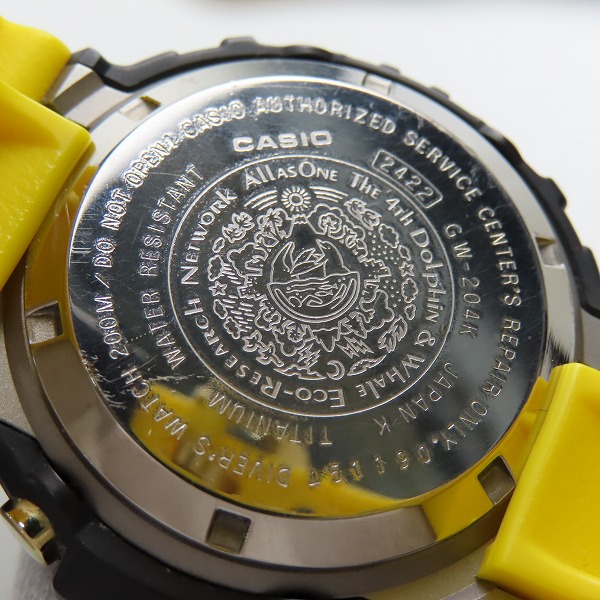 実際に弊社で買取させて頂いたG-SHOCK/Gショック 第4回イルクジ FROGMAN フロッグマン タフソーラー GW-204K-9JRの画像 3枚目