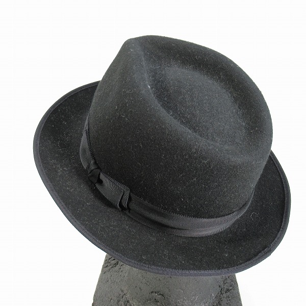 実際に弊社で買取させて頂いたBLACK SIGN×CA4LA/ブラックサイン×カシラ ウール 中折れハット AKI01355/Lの画像 2枚目