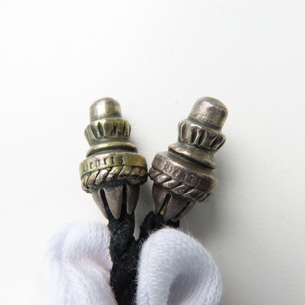 実際に弊社で買取させて頂いたCHROME HEARTS/クロムハーツ スモールCHクロスペンダント w/レザーブレード バレルボロチップの画像 7枚目