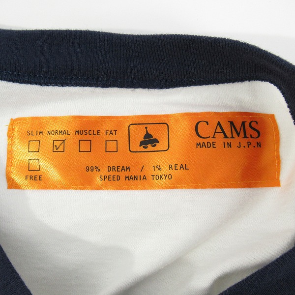 実際に弊社で買取させて頂いた【未使用】CHALLENGER × SAM'S/チャレンジャー×サムズ CAMS コラボ プリントTシャツ ホワイト/ネイビー NORMALの画像 2枚目