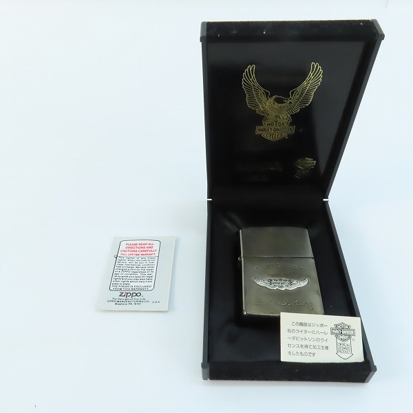 実際に弊社で買取させて頂いたZIPPO/ジッポー HARLEY DAVIDSON/ハーレーダビッドソン ロゴ メタル貼り 1991年製の画像 7枚目