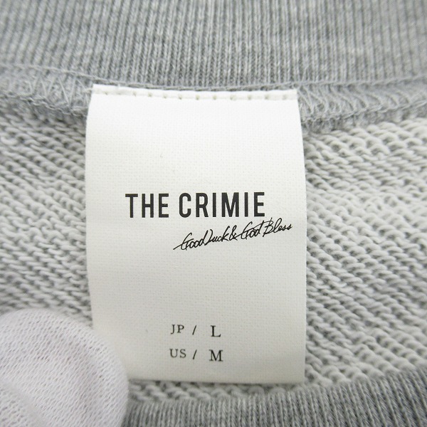 実際に弊社で買取させて頂いたCRIMIE/クライミー スウェットトレーナーCR1-02D1-CW02/Lの画像 2枚目