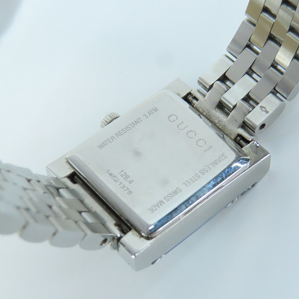 実際に弊社で買取させて頂いたGUCCI/グッチ ブルーシェル文字盤 石付き クォーツ/ウォッチ/時計【動作未確認】の画像 4枚目