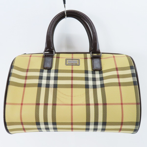 実際に弊社で買取させて頂いたBURBERRY/バーバリー ノバチェック キャンバス/レザー ミニボストン ハンドバッグ