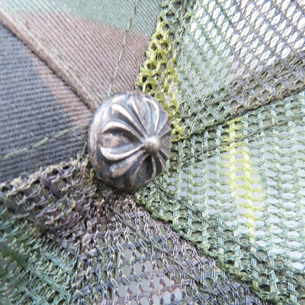 実際に弊社で買取させて頂いたCHROME HEARTS/クロムハーツ TRUCKER CAP/カモフラ/迷彩 CHクロスボタン トラッカー メッシュキャップ/4の画像 8枚目