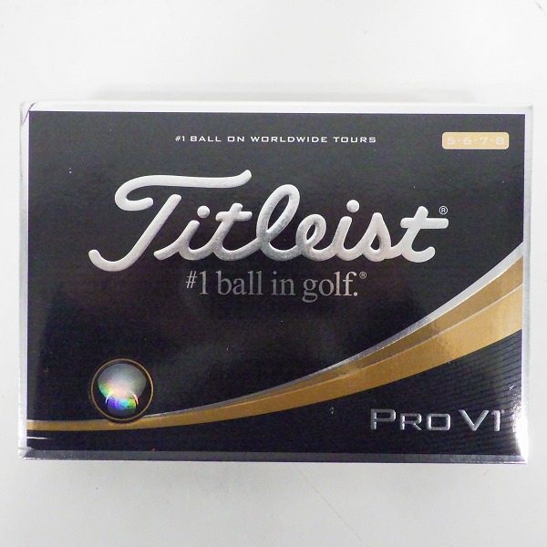実際に弊社で買取させて頂いた【未使用/オウンネーム】Titleist/タイトリスト PRO V1 ゴルフボール ホワイト 1ダースの画像 2枚目