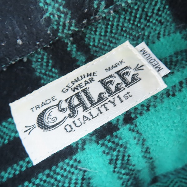実際に弊社で買取させて頂いたCALEE/キャリー 長袖 チェックシャツ/ネルシャツ グリーン×ブラック /Mの画像 2枚目