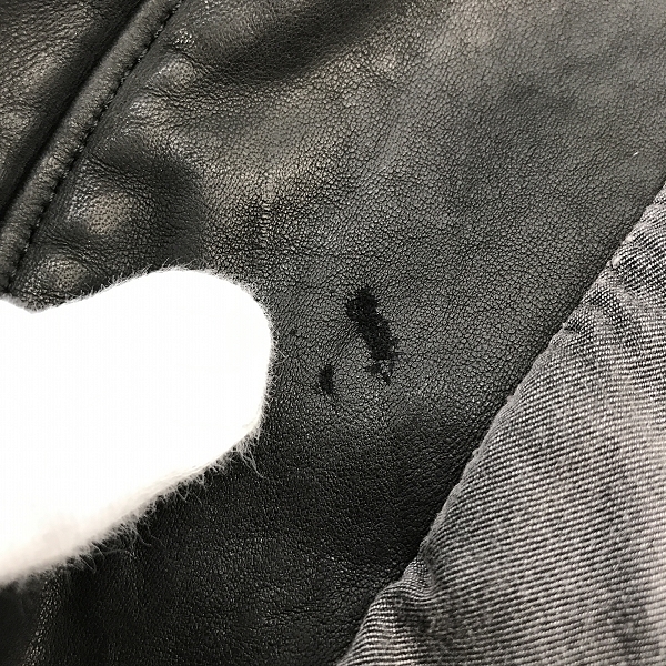 実際に弊社で買取させて頂いたISAMUKATAYAMA BACKLASH/バックラッシュ イタリアンホースレザー 製品染め フードブルゾン 1670-02/Mの画像 6枚目