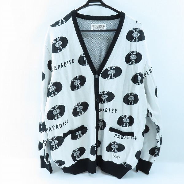 実際に弊社で買取させて頂いたWACKO MARIA/ワコマリア 24SS JACQUARD CARDIGAN レコード柄 カーディガン/XL
