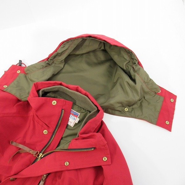 実際に弊社で買取させて頂いたCALEE/キャリー マウンテンパーカー レッド /Mの画像 6枚目