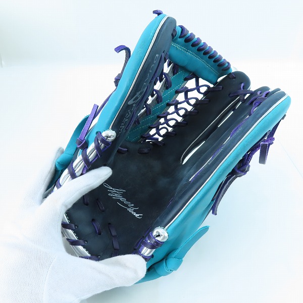 実際に弊社で買取させて頂いたRawlings/ローリングス HYPER TECH COLOR SYNC 軟式 外野手 右投げ用 グローブ GR4HTCY719の画像 3枚目