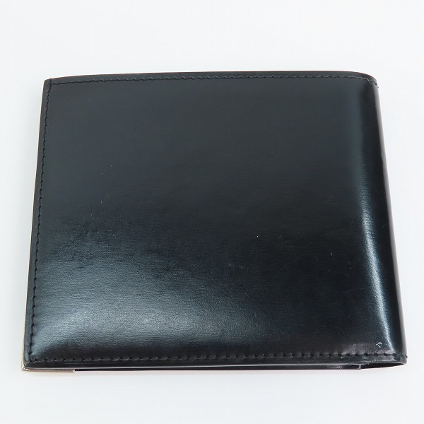 実際に弊社で買取させて頂いたdunhill/ダンヒル  レザー 2つ折り財布/ウォレット ブラック の画像 1枚目