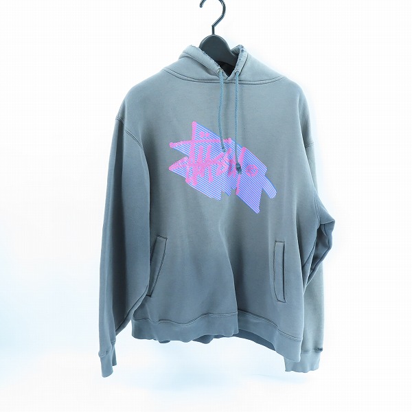 実際に弊社で買取させて頂いたSTUSSY/ステューシー ロゴプリント パーカー グレー /Lの画像 0枚目