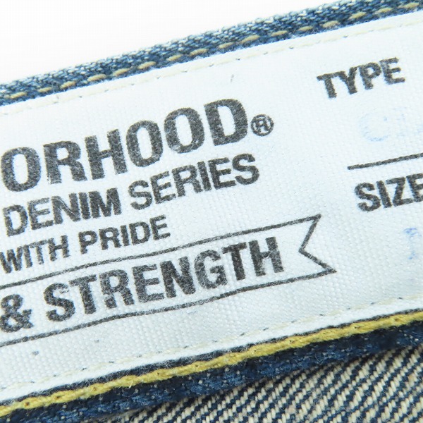 実際に弊社で買取させて頂いたNEIGHBORHOOD/ネイバーフッド CLASSIC BASIC/クラシックベーシック デニムパンツ 161DCNH-PTM16/Mの画像 8枚目
