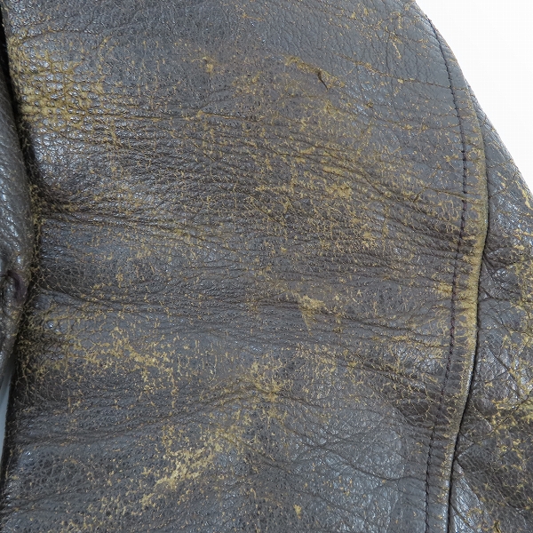 実際に弊社で買取させて頂いたA.PRITZKER & SONS社製 US NAVY 55J14 ヴィンテージ/ビンテージ G-1 フライトジャケットの画像 5枚目