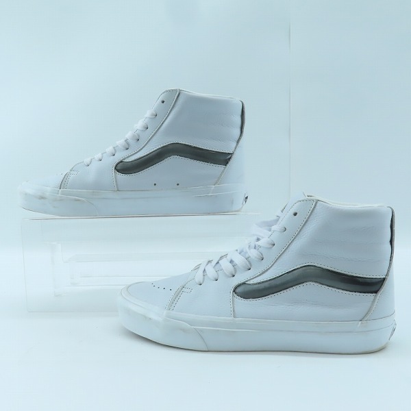 実際に弊社で買取させて頂いたVANS/バンズ SK8-HI XL/スケートハイXL BIG MOOD WHITE レザースニーカー VN0A5KRYWHT/27の画像 3枚目