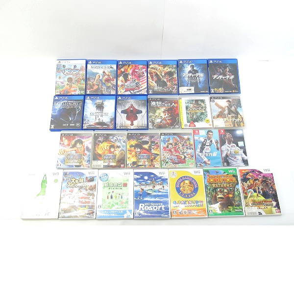 実際に弊社で買取させて頂いた【おまとめ】PS3/PS4/PS5/Wii/Switch ソフト リビッツ ビッグ・アドベンチャー/ワンピース海賊無双/アンチャーテッド 等