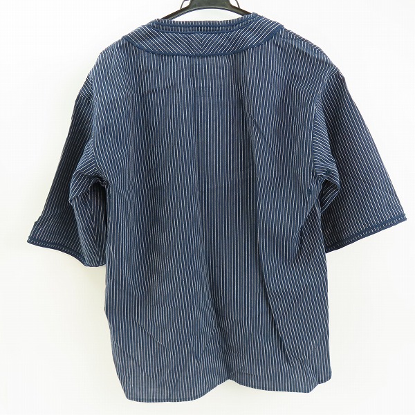 実際に弊社で買取させて頂いたvisvim/ビズビム DUGOUT SHIRT L/S ストライプ柄 ノーカラーシャツ 0121105011021 2の画像 1枚目