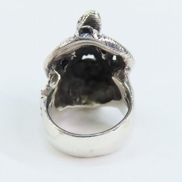 実際に弊社で買取させて頂いたCRAZY PIG DESIGNS/クレイジーピッグ スカル＆スネークリング 19号の画像 3枚目