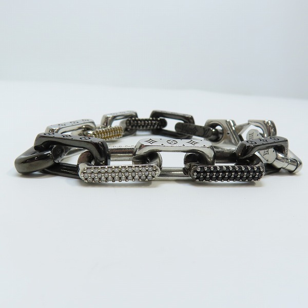 実際に弊社で買取させて頂いたLouis Vuitton/ルイヴィトン ブレスレット モノグラム チェーン ラインストーン M1205Mの画像 2枚目