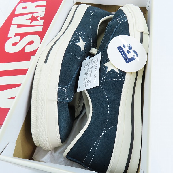 実際に弊社で買取させて頂いた【未使用】CONVERSE/コンバース ONE STAR J SUEDE スエード スニーカー 日本製/US9.5の画像 6枚目