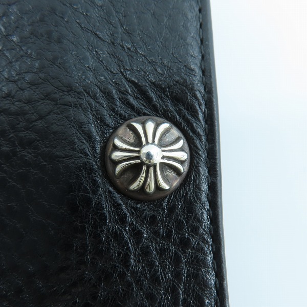 実際に弊社で買取させて頂いたCHROME HEARTS/クロムハーツ 1SNAP CROSS BALL BUTTON WALLET 1スナップ クロスボール ボタン ウォレット 二つ折り財布 の画像 6枚目