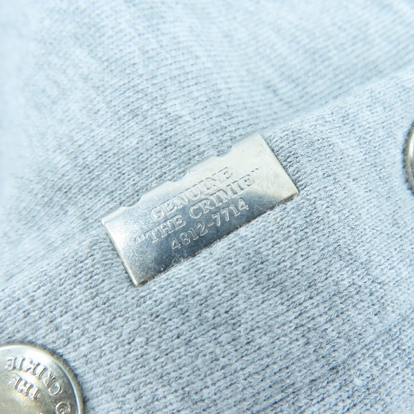 実際に弊社で買取させて頂いたTHE CRIMIE/クライミー スウェット ライダース カーディガン CR1-02C5-CL50/XXLの画像 3枚目