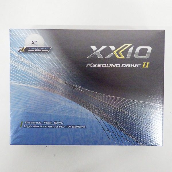 実際に弊社で買取させて頂いた【未使用】DUNLOP/ダンロップ XXIO/ゼクシオ REBOUND DRIVE Ⅱ X Mark Edition White ゴルフボール ホワイト 1ダースの画像 2枚目