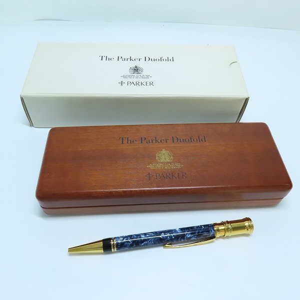 実際に弊社で買取させて頂いたPARKER/パーカー デュオフォールド マーブルブルー ボールペンの画像 8枚目
