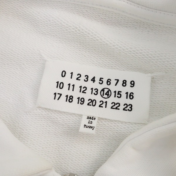 実際に弊社で買取させて頂いたMartin Margiela 14/マルタンマルジェラ ハの字 ジップアップ スウェット パーカー S50HG0006/44の画像 2枚目