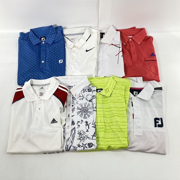 実際に弊社で買取させて頂いた【おまとめ】アディダス/ナイキ/ルコックスポルティフ 他 ポロシャツ ゴルフウェア