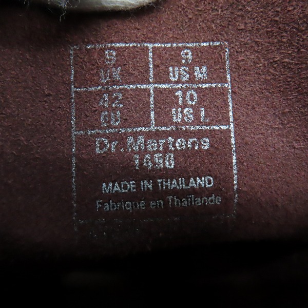実際に弊社で買取させて頂いたDr.Marten/ドクターマーチン 10ホールレースアップブーツ 1450/UK8の画像 5枚目