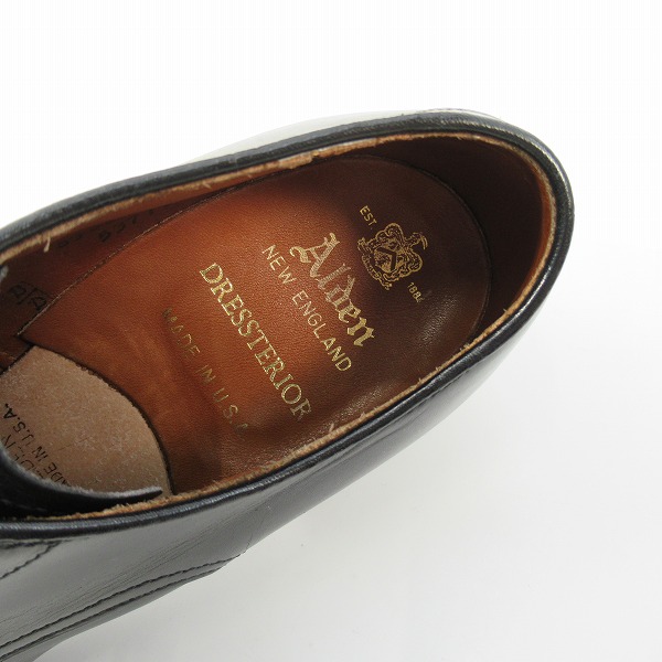 実際に弊社で買取させて頂いたALDEN/オールデン ミリタリーラスト ボックスカーフ プレーントゥ レザーシューズ 53711/6Dの画像 4枚目