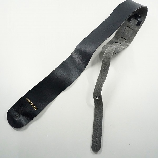 実際に弊社で買取させて頂いたFERNANDES/フェルナンデス レザー調 ストラップ ギターストラップ ベースストラップ ブラックの画像 1枚目