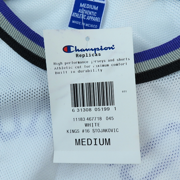 実際に弊社で買取させて頂いた【未使用】Champion/チャンピオン NBA KINGS/キングス ユニフォーム/ゲームシャツ #16 プレドラグ・ストヤコヴィッチ/Mの画像 6枚目