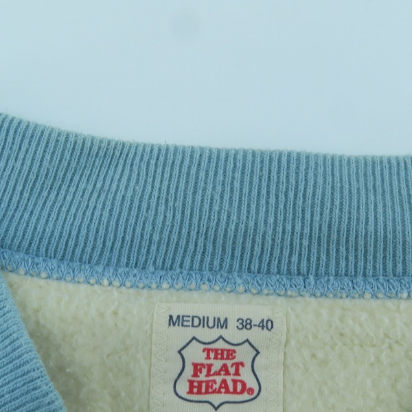 実際に弊社で買取させて頂いたTHE FLAT HEAD/フラットヘッド ジップアップ スウェット ブルー系/M 38-40の画像 6枚目