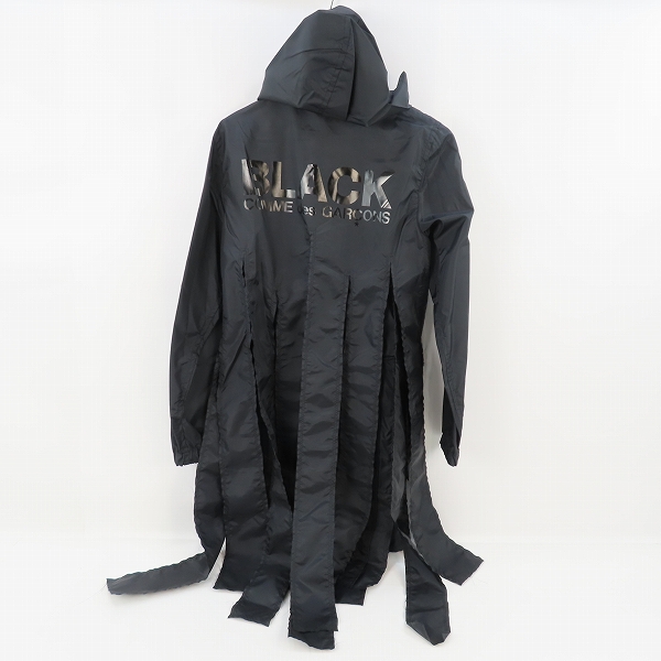 実際に弊社で買取させて頂いた(1)【未使用】BLACK COMME des GARCONS/ブラックコムデギャルソン 短冊ナイロンコート AD2019 1D-J041/Sの画像 1枚目
