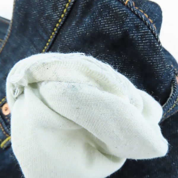 実際に弊社で買取させて頂いたEVISU/エヴィス Lot.2000 No.2 刺繍 ピンクカモメ デニムパンツ 32×32の画像 4枚目