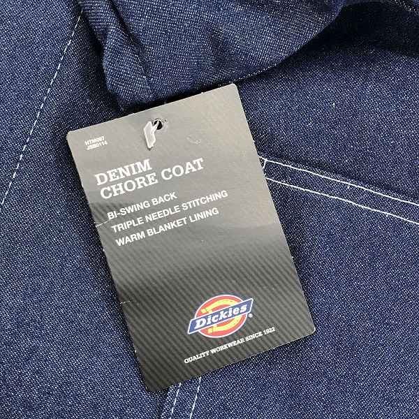実際に弊社で買取させて頂いた【未使用】ANTI SOCIAL SOCIAL CLUB×Dickies/アンチソーシャルクラブ×ディッキーズ DENIM CORE COAT/デニム コア コート/XLの画像 4枚目