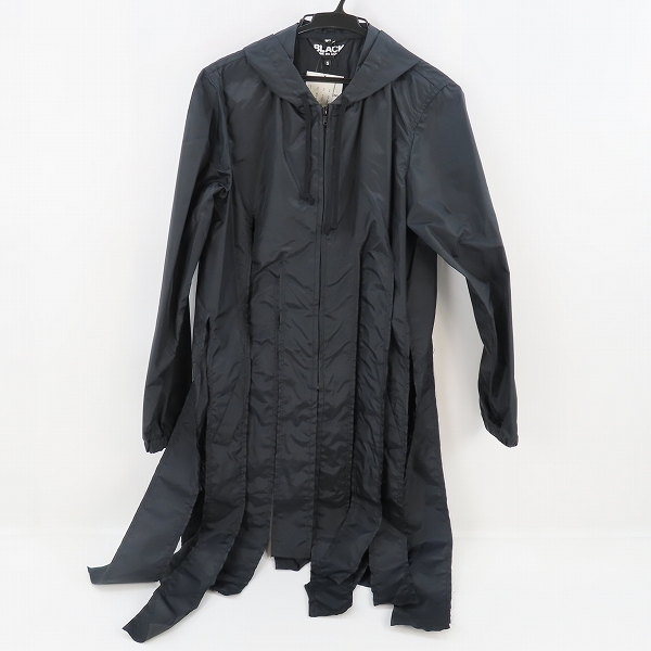 実際に弊社で買取させて頂いた(2)【未使用】BLACK COMME des GARCONS/ブラックコムデギャルソン 短冊ナイロンコート AD2019 1D-J041/S