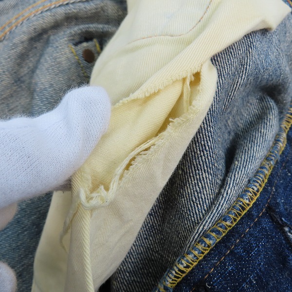 実際に弊社で買取させて頂いたEVISU/エヴィス Lot2001 デニムパンツ/36×35の画像 6枚目