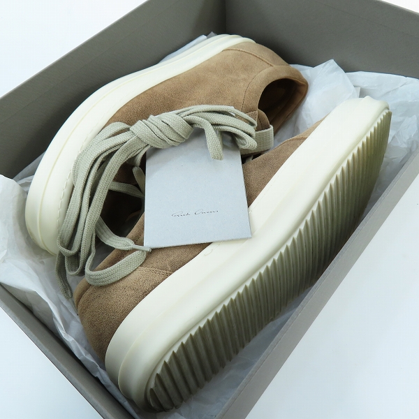 実際に弊社で買取させて頂いたRick Owens/リックオウエンス VINTAGE LOW SNEAKS ヴィンテージ ロー スエード レザー スニークス/スニーカー RU02A5893LVS/41の画像 7枚目