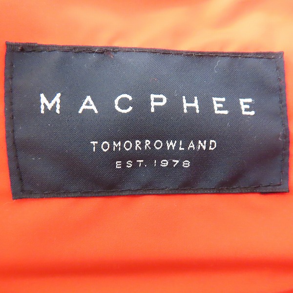 実際に弊社で買取させて頂いたTOMORROWLAND MACPHEE/トゥモローランドマカフィ ダウンジャケット 12-07-84-07701/36の画像 2枚目