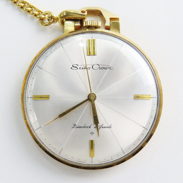 実際に弊社で買取させて頂いたSEIKO/セイコー CROWN/クラウン 懐中時計 手巻き 17001の画像 1枚目