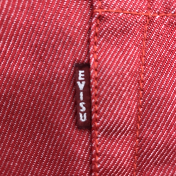 実際に弊社で買取させて頂いたEVISU/エヴィス カモメプリント ハーフパンツ レッド/36の画像 5枚目