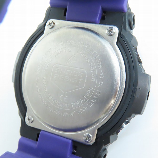 実際に弊社で買取させて頂いたG-SHOCK/Gショック タフソーラー SHOCK RESIST マルチバンド6 腕時計 GAW-100BL-1AERの画像 3枚目