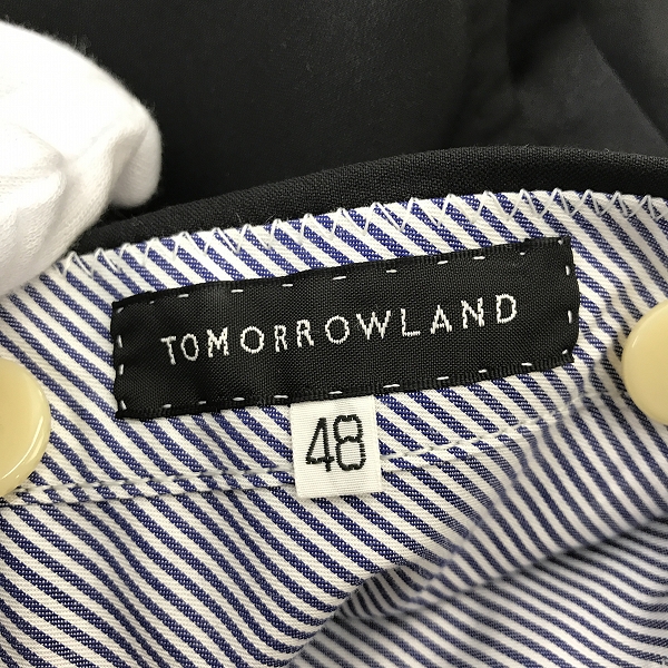 実際に弊社で買取させて頂いたTOMORROWLAND×Ermenegildo Zegna/トゥモローランド×エルメネジルドゼニア 2Bテーラードジャケット/サイドラインパンツ/48の画像 4枚目