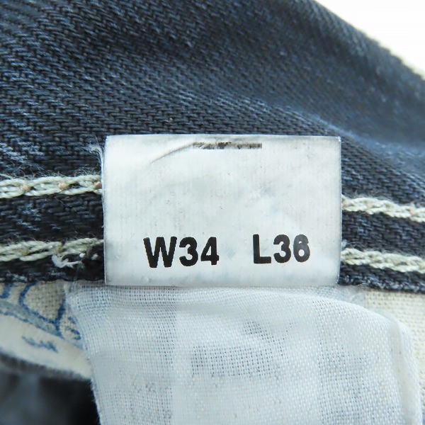 実際に弊社で買取させて頂いたEVISU×PUMA/エヴィス×プーマ デニムパンツ W34 L36の画像 3枚目