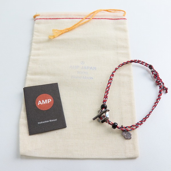 実際に弊社で買取させて頂いた(2)AMP JAPAN/アンプジャパン ホースシュー ブレスレット レッド/ネイビーの画像 8枚目
