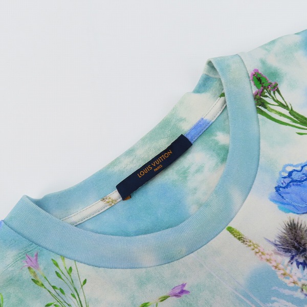 実際に弊社で買取させて頂いた【JPタグ】LOUIS VUITTON ヴァージルアブロー 20SS プリントエンブロイダリーフラワー RM201 NPG HIY96W 半袖Tシャツ/XLの画像 6枚目